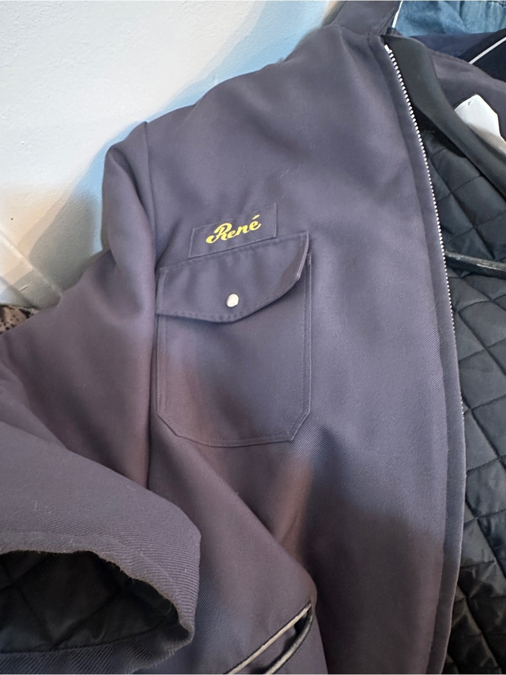 Vintage Quilted-Lined Men's dark gray Mechanic /Work Jacket - Picture 8 of 10